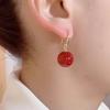 2024 Серьги-подвески с жемчугом класса люкс в красном цвете: Женская мода, Стиль с утонченным темпераментом