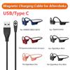 Магнитный зарядный кабель USB / Type-C зарядный кабель сменный зарядный кабель для Aftershokz Aeropex AS800/Shokz OpenRun Pro