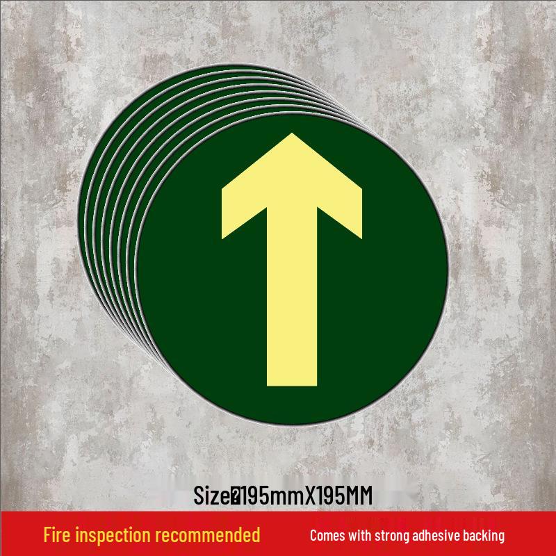 Luminous Self-Adhesive Floor Sticker for Fire Exit and Evacuation Pathway