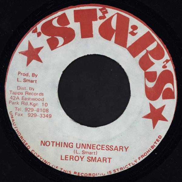 7-дюймовая пластинка LEROY SMART Nothing Unnecessary NONE Звезды 1993 Ямайка Регги Ска Даб Б/у