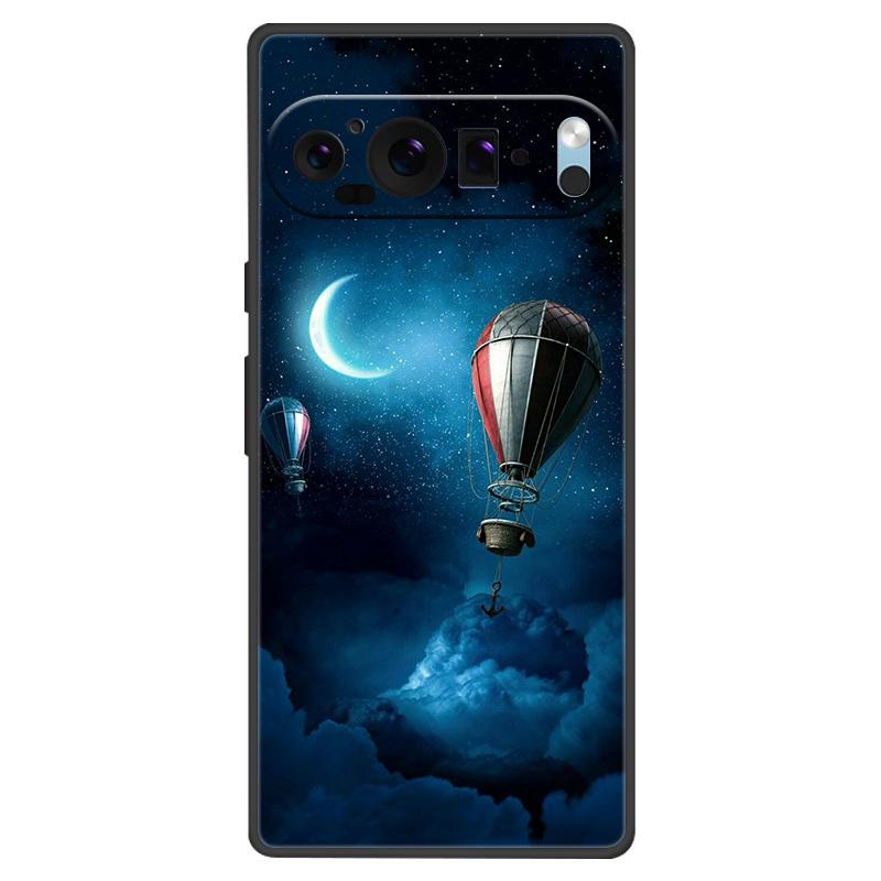 For Google Pixel 9 Pro XL Case Cool Painted Silicone TPU Soft Cover For Googe Pixel 9 9 Pro 8A Cases Black Protective Shells