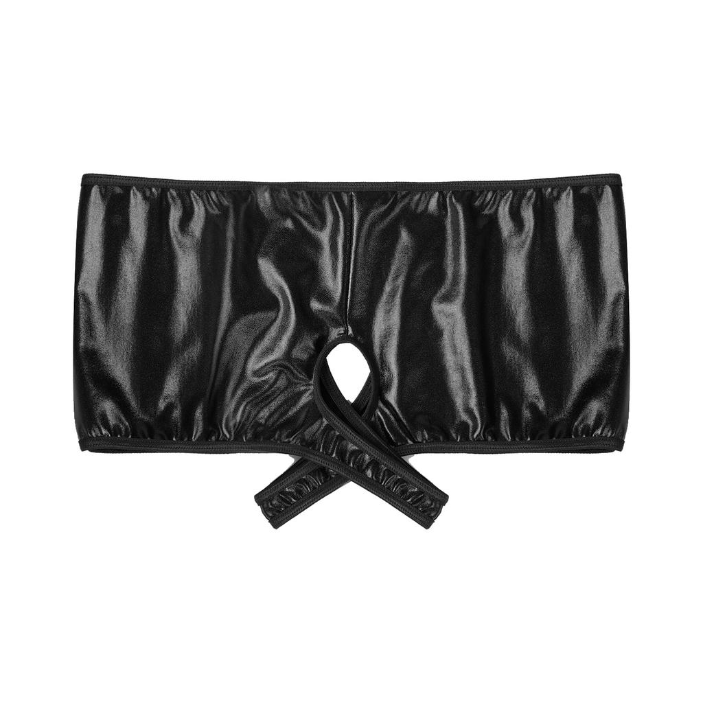 Женские блестящие шорты с вырезами металлик, трусики с низкой посадкой, нижнее белье, шорты для клубных выступлений на сцене