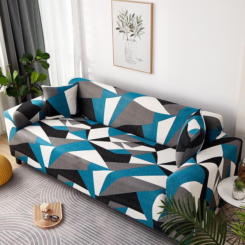 1/2/3/4-местные Чехлы L-образной формы в скандинавском стиле, эластичные чехлы для диванов с простой геометрией для гостиной, офиса, кабинета, дивана