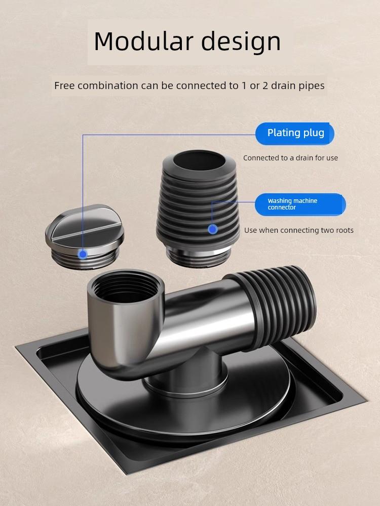 Washing Machine Floor Drain Neutral Sewer Deodorizing Filter Handy Gadget Toilet Balcony Floor Drain FAULT Drainage Pipe Water Drainer Tee