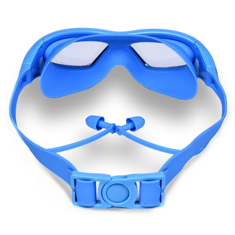 Kids Swimming Goggles Children 3-14Y Wide Vision Anti-Fog Anti-UV Pool Glasses With Ear Plugs Outdoor Sports Diving Eyewear