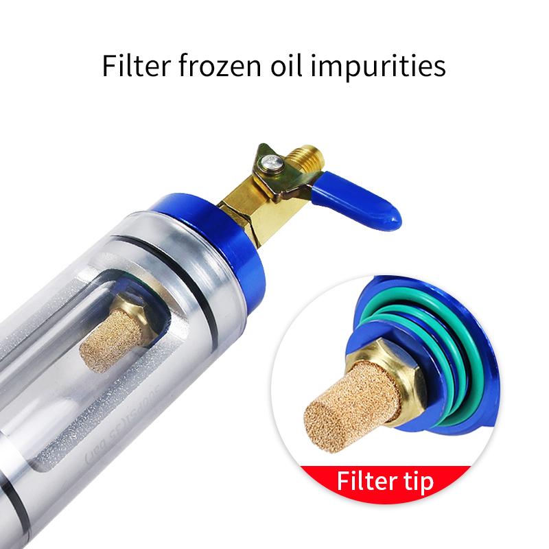 Automotive Air Conditioning Refrigeration Oil Filling Filter, Refrigeration System Refrigeration Oil Diagnostic Analysis Tool