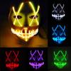 Светящаяся маска на Хэллоуин, светящаяся улыбающаяся прошитая праздничная вечеринка, аксессуары для косплея
