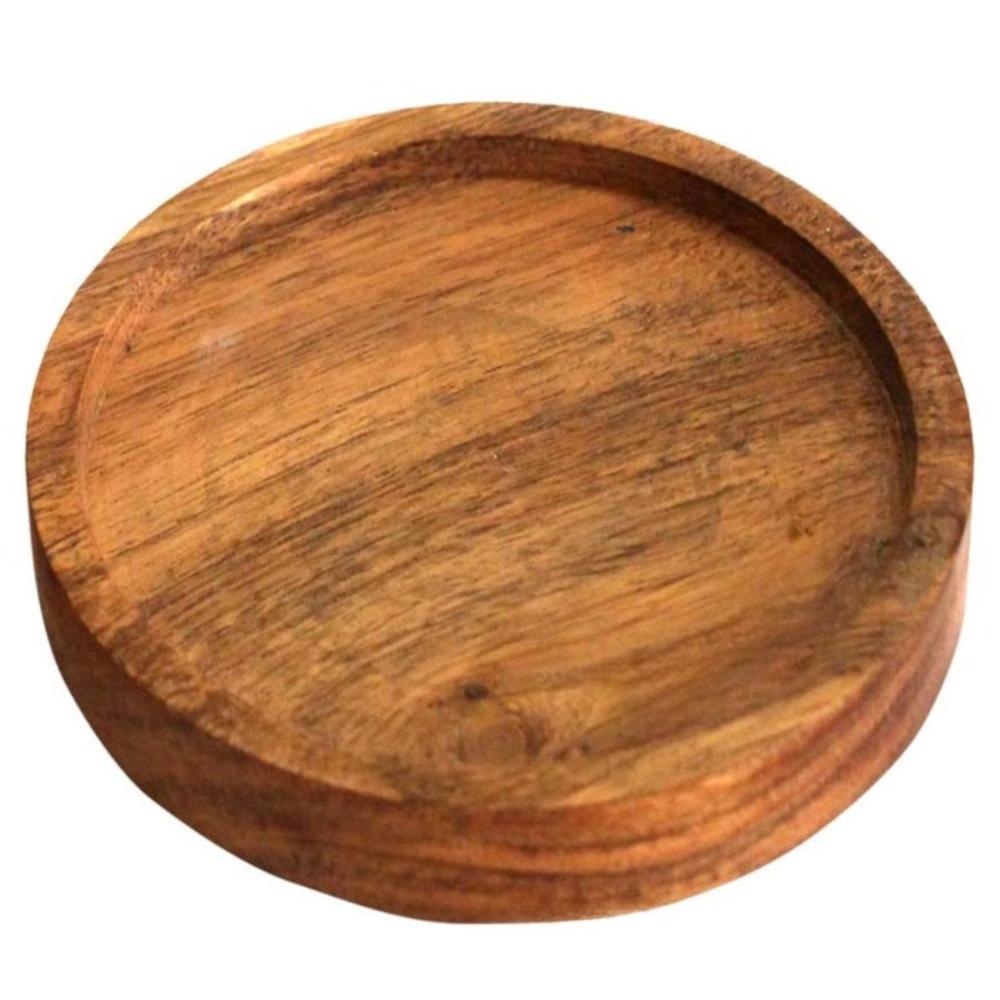 1/4/6Pcs Minimalist Wooden Coasters Natural Absorbent Modern Rustic Heat Insulation Pad with Bracket Eco-Friendly Table Mat Desk