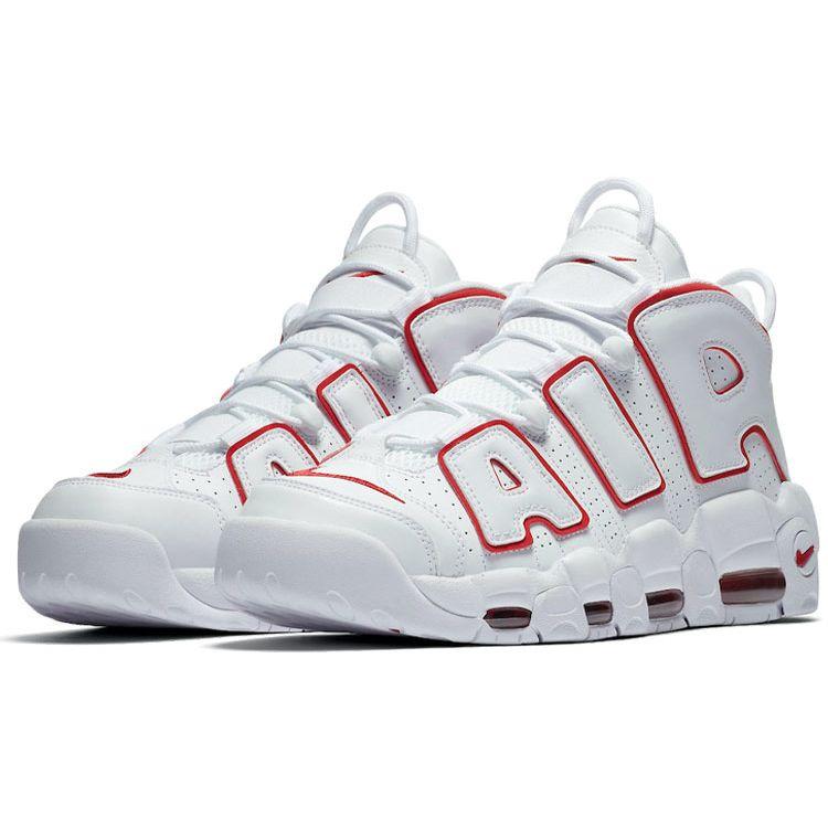 Nike Air More Uptempo White Varsity Red Outline Мужские кроссовки Varsity-Red-White 921948-102