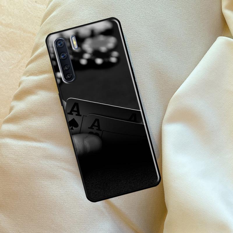 Пики Покер Игральные Карты Туз Искусство Для OPPO A74 A54 A94 A15 A17 A77 A79 A58 A78 A98 A5 A9 A16 A76 A96 A52 A72 A53S A57S Чехол