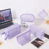 Multifunction Mesh Makeup Bag Blue/Purple Lipstick Organizer Bags Women Cosmetic Storage Pouch