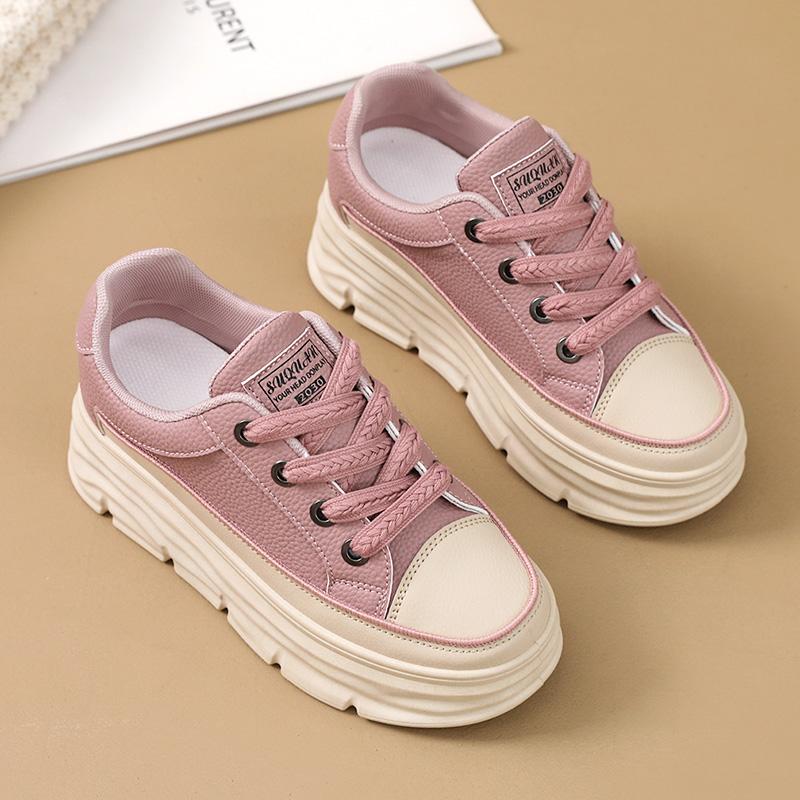 TUINANLE Обувь на танкетке для женщин, кроссовки на скрытом каблуке, осень-весна, женские белые туфли на платформе