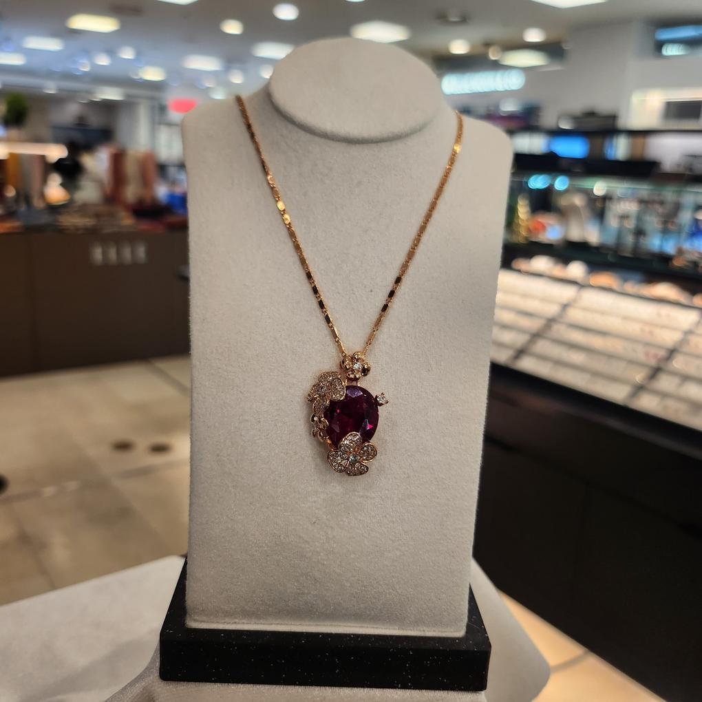 Колье Atria Ruby Flower с покрытием из драгоценного металла JTONEFR0041RBF