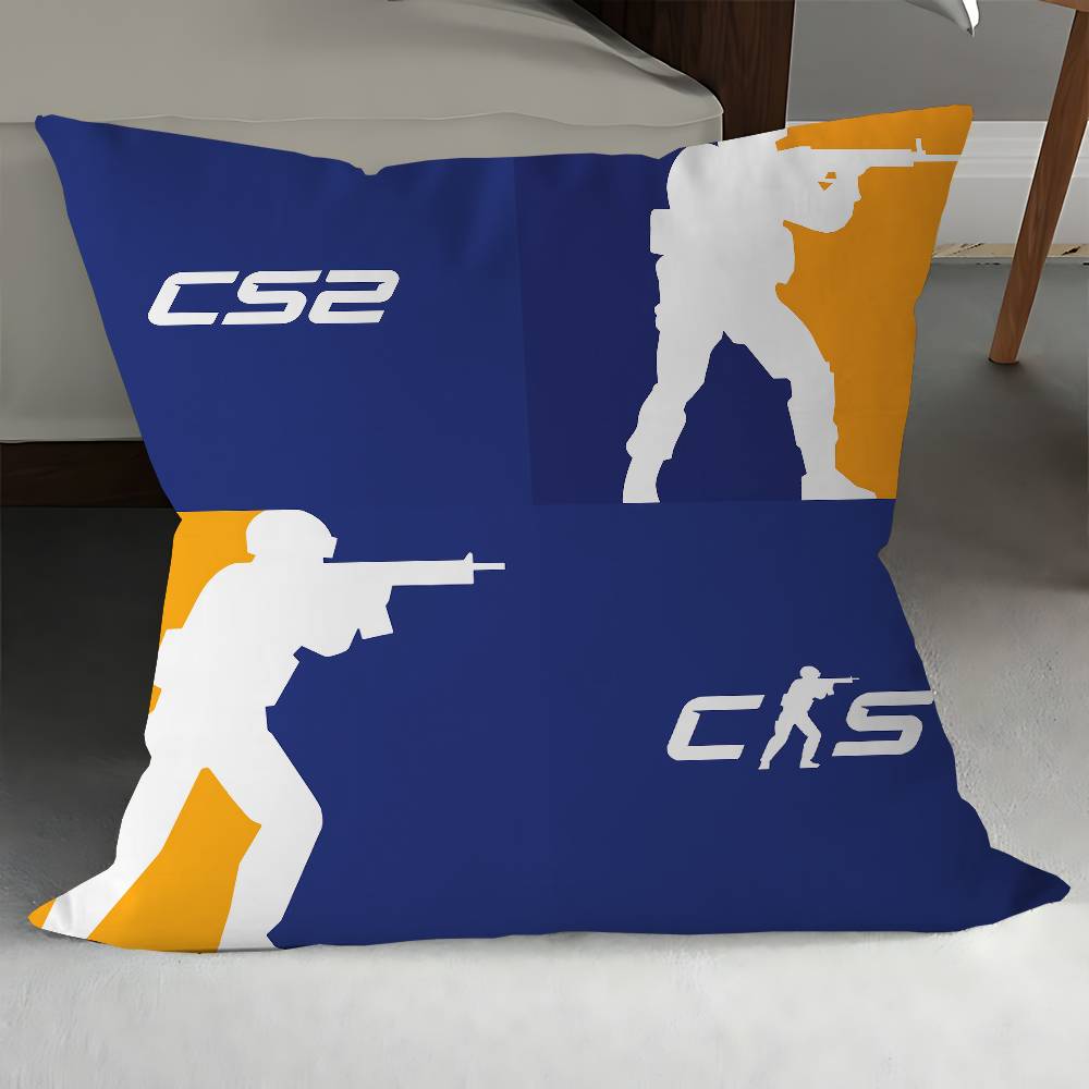 Наволочка с логотипом C-Counter-S-Strike CS 2 для спальни и гостиной, декоративная наволочка для дивана.