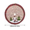 1PC With Snowman and Santa Claus Print Home Linen Cloth New Year Tree Skirt Office Christmas Skirt Party Decorations 108cm