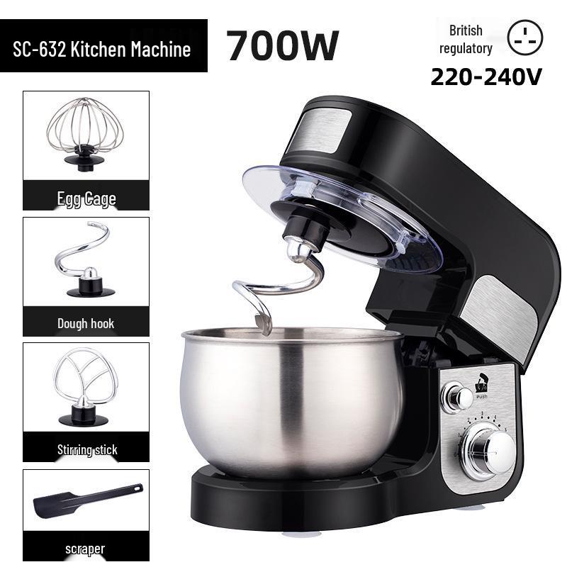 US & European Multifunction Stand Mixer: Automatic Dough Mixer, Egg Beater, Blender for Home Use