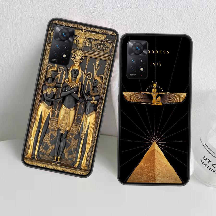 Egypt Pharaoh Mural Phone Case For Xiaomi Redmi Note 12 Plus 12S 11 11T Pro 5G 11E 11S 4G 10 10S 9 9S 9T 8 8T 7 6 5 Cover Shell