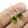 Peridot Earrings, Bezel Earring, 925 Sterling Silver Handmade Earrings, Oval Peridot Earrings, Gift for her, Light Weight Earrings