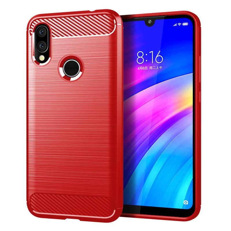 For Xaomi Redmi 7 Y3 Case Soft Carbon Fiber Back Cover for Xiaomi Redmi Y3 Shockproof Matte Cover For Redmi7 Silicone Cases