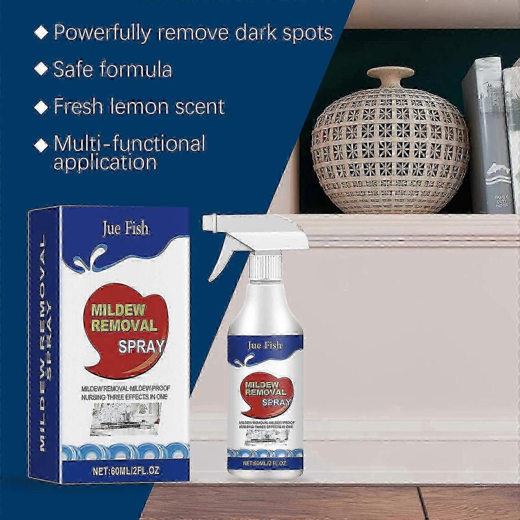 Mildew Remover Spray, 1pcs Fast Acting Mold Cleaner with Baking Soda & Deodorant for Home & Kitchen