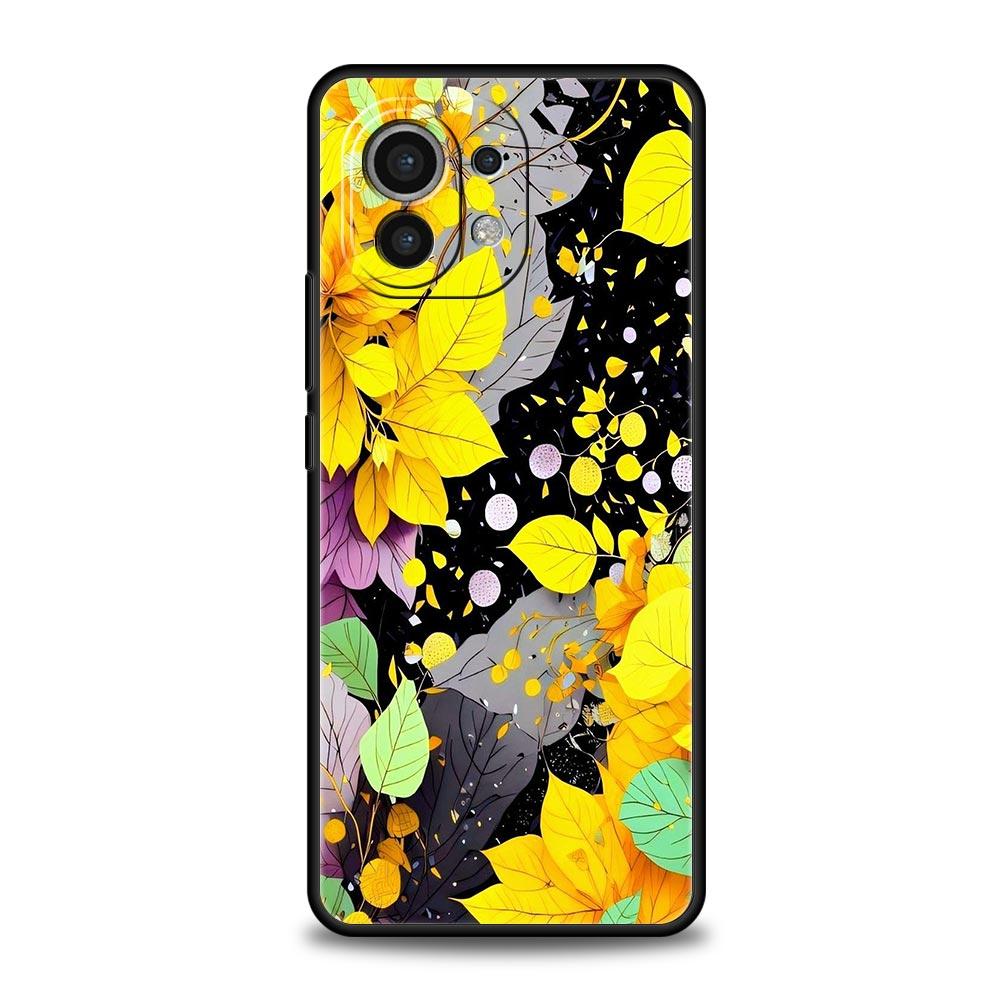 Абстрактные Растения Цветок Чехол для Телефона для Xiaomi Mi 17 Pro Max 15 14 13 12 11 Ultra 15T 14T 13T 12T 11T Pro Lite Мягкий ТПУ Чехлы