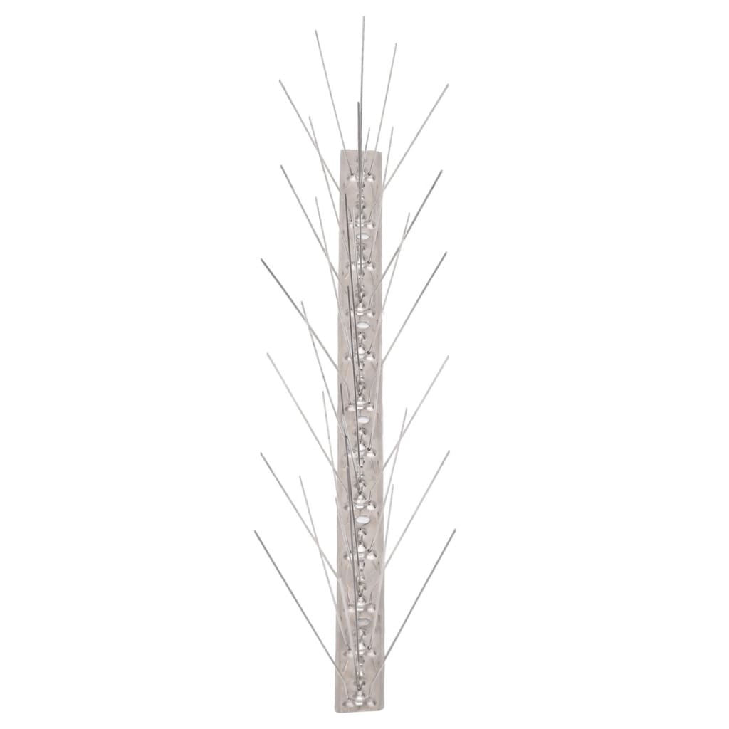 10 Piece Stainless Steel Bird Deterrent Spikes Set 5 m 5 Row