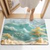 Bathroom Floor Mat, Absorbent Diatomaceous Earth Anti Slip Floor Mat, New Chinese Style Bathroom Mat, No Wash Floor Mat