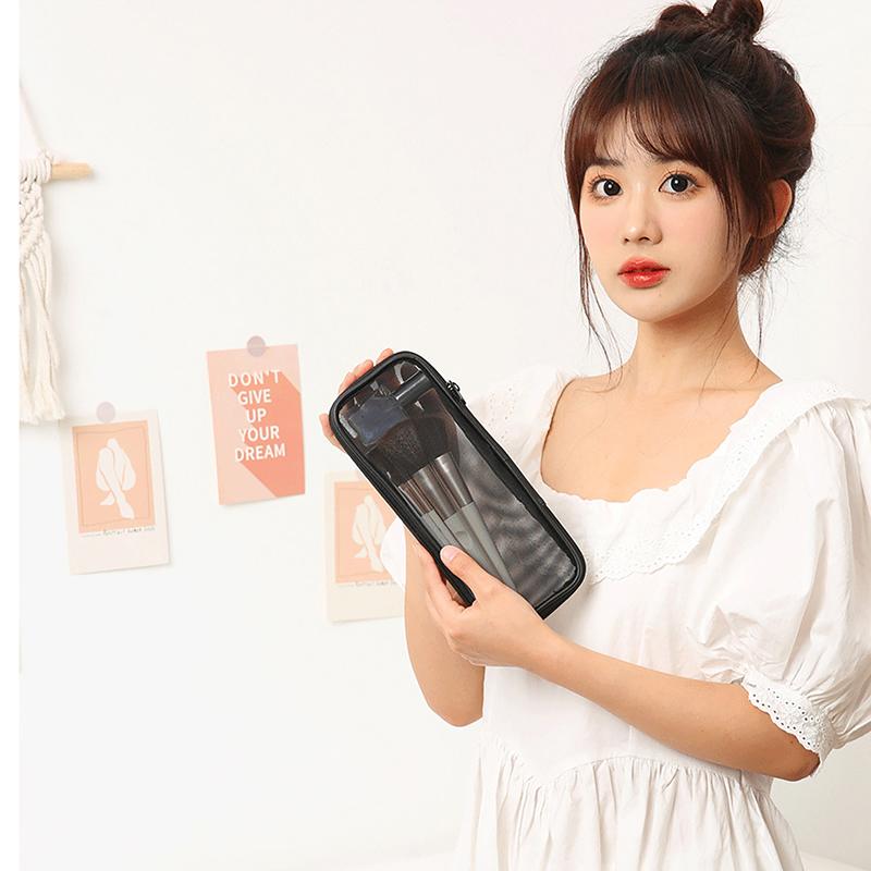 Дорожный футляр для кистей для макияжа, косметичка, органайзер для туалетных принадлежностей для мужчин и женщин, сетчатый набор для мытья, аксессуары для хранения