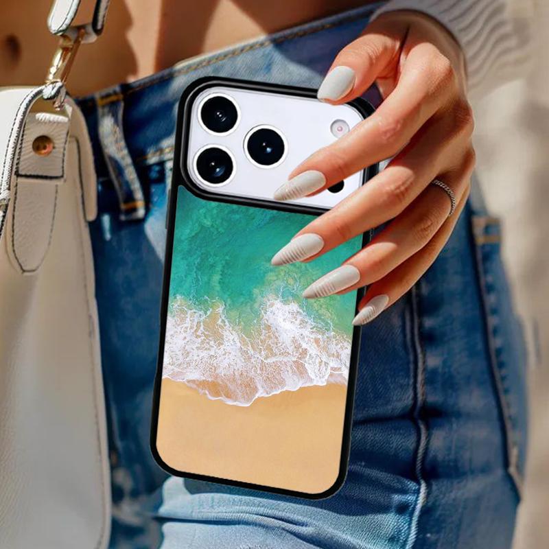 Летний пляж Океанские волны Чехол для телефона Для iPhone 17 Air 14 15 13 12 Max Чехол Для Apple 16e 11 Pro Max Plus Coque
