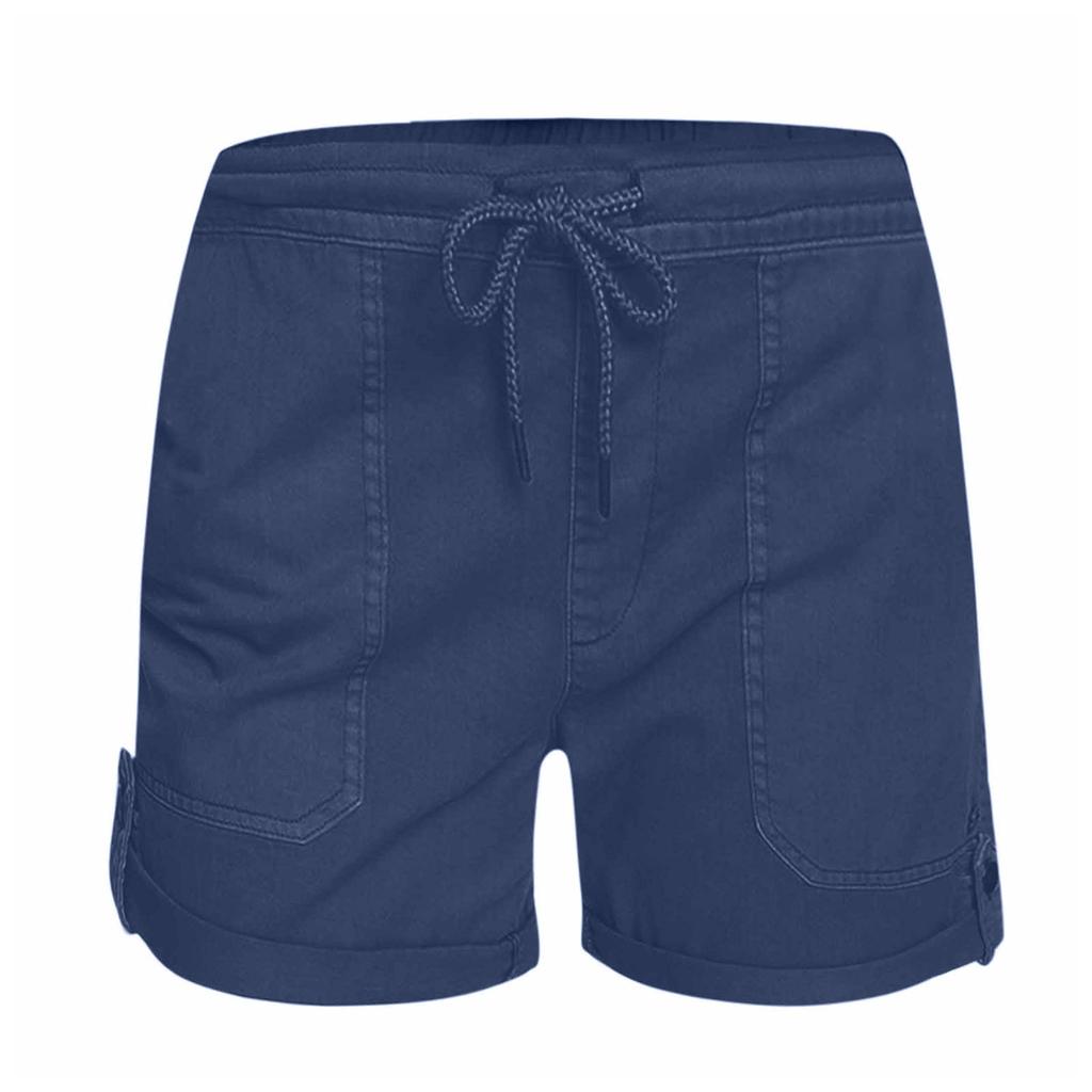 Модные женские мягкие шорты с эластичной резинкой на талии и карманами, повседневные пижамные шорты