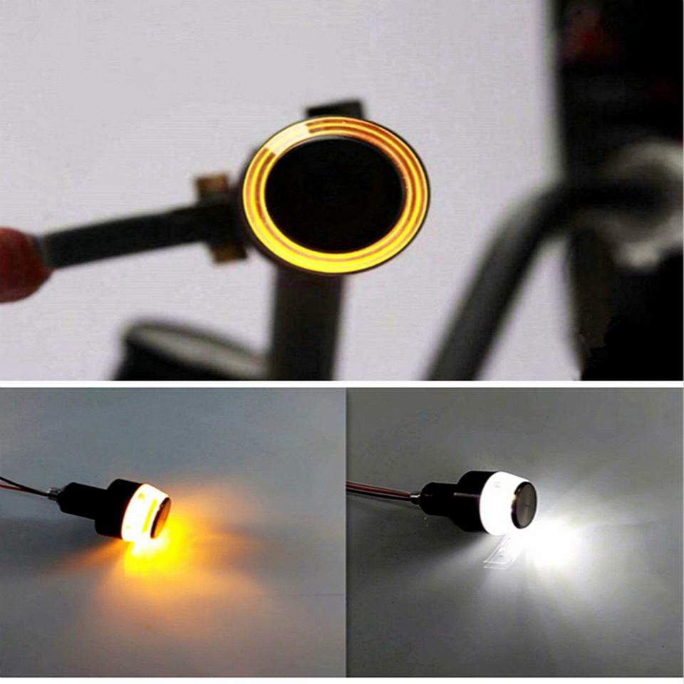 2X универсальный 22 мм мигающий светодиодный руль мотоцикла, указатель поворота, янтарный индикатор, мигалка