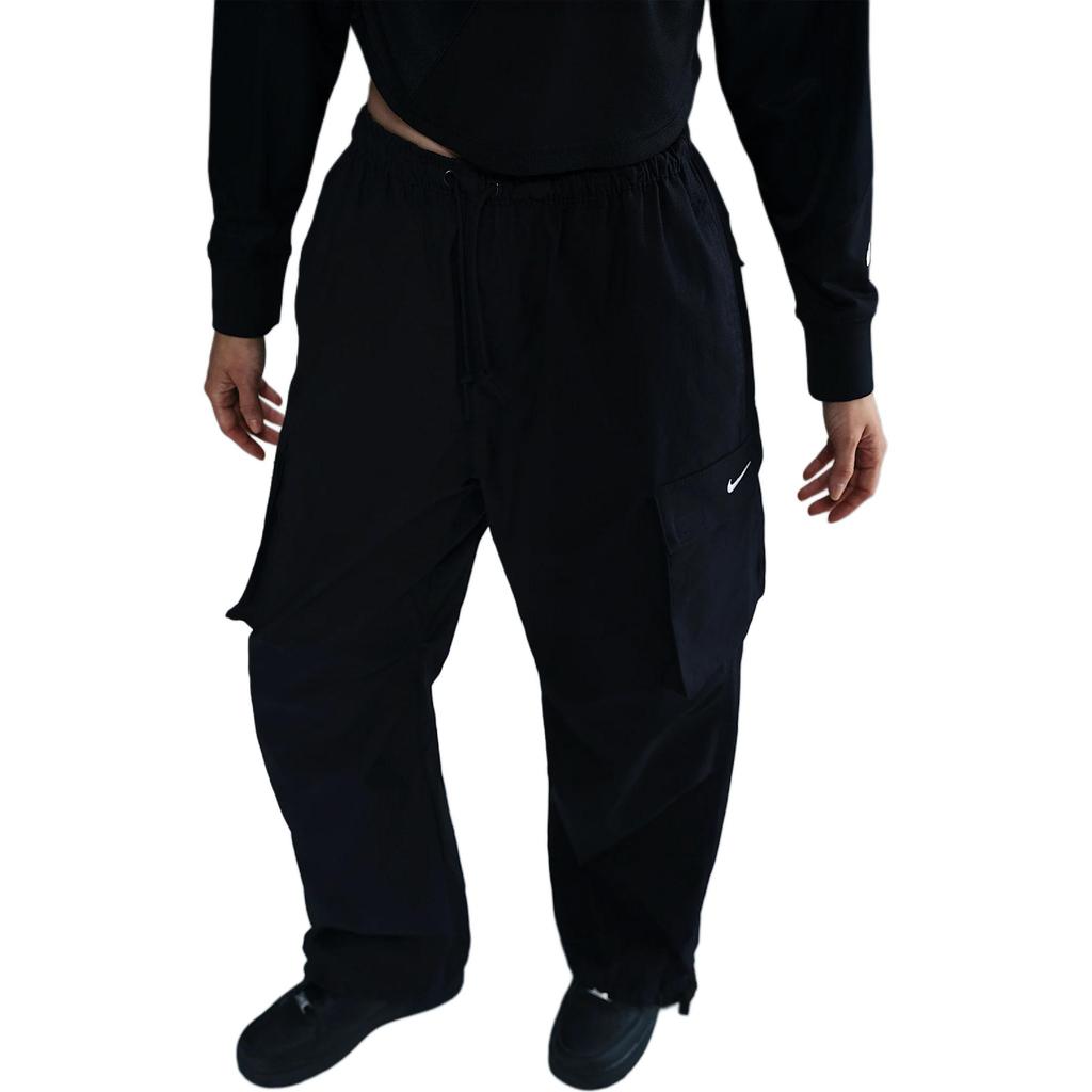 Nike Спортивные брюки с логотипом, однотонные, удобные, повседневные, рабочие, женские, черные, белые IB1059-010