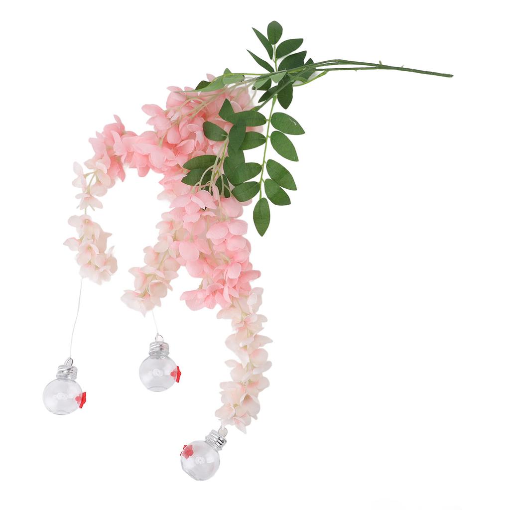 Кормушка для птиц в виде цветка глицинии, реалистичная, герметичная, пластиковая, с шелковыми цветами, кормушка для колибри для террасы