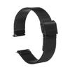 316L Stainless Steel Mesh Watch Band, 19mm Quick Release Adjustable Metal Watch Strap for Men and Women, Black