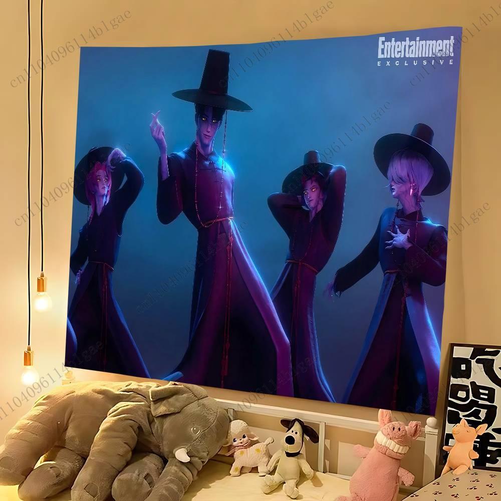 Kawaii Aesthetic Room Decor Item Unique Cartoon Photo Background Cloth Perfect for Bedroom Decoration Printing Wall Tapestry