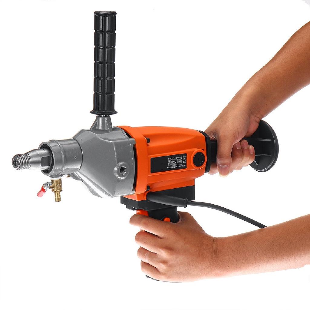 220V 1900W Drill Diamond Core Drill Wet Handheld Concrete Core Drilling Machine + Water Pump Accessories Drill Machine