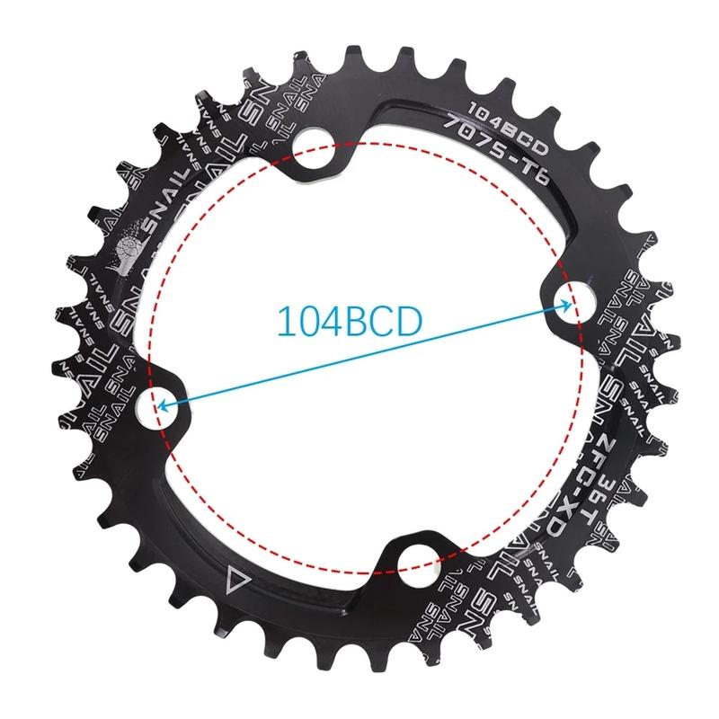 SNAIL Звезда 104BCD Дорожный MTB Горный Велосипед Одиночная Круглая Narrow Wide Звезда 32T 34T 36T 38T 40T 42T