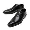 Men's Dress Leather Shoes Lace-up Rubber Sole Business Gentleman Men's Shoes Large Size Small Leather Shoes 24278-R