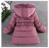 Пальто с хлопковой подкладкой для девочек Детская одежда Утепленные бархатные модные пуховики для малышей Зимняя одежда