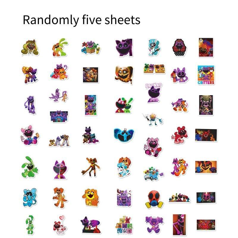 Милые мультяшные наклейки с животными Smiling Critters для автомобиля, ноутбука, телефона, холодильника, водонепроницаемый ПВХ-материал