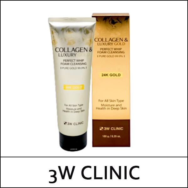 3w Clinic (b1) Коллаген и Роскошное Золото Идеальная Пенка для Умывания 180г