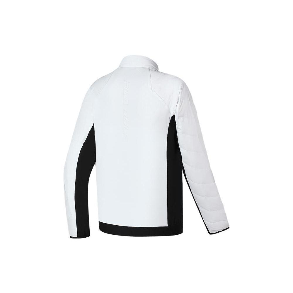 Fila Мужская куртка пуховик Golf Series Color Block со стойкой воротником Elite Woven A11M345704F-WT нефритово-белый