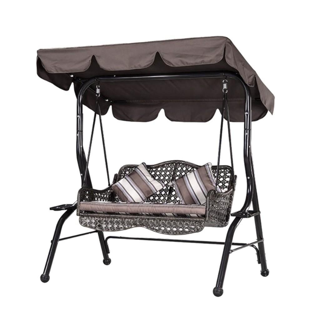 Three People Outdoor Garden Swing Cover Canopy Replacement Shade Cloth