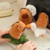 9/12см Милый Мультяшный Капибара Подвеска Плюшевая Игрушка Проволока для Крепления Крокодил Гусь Собака Милый Капибара Брелок Кукла Настольная Кукла Автомобильная Подвеска