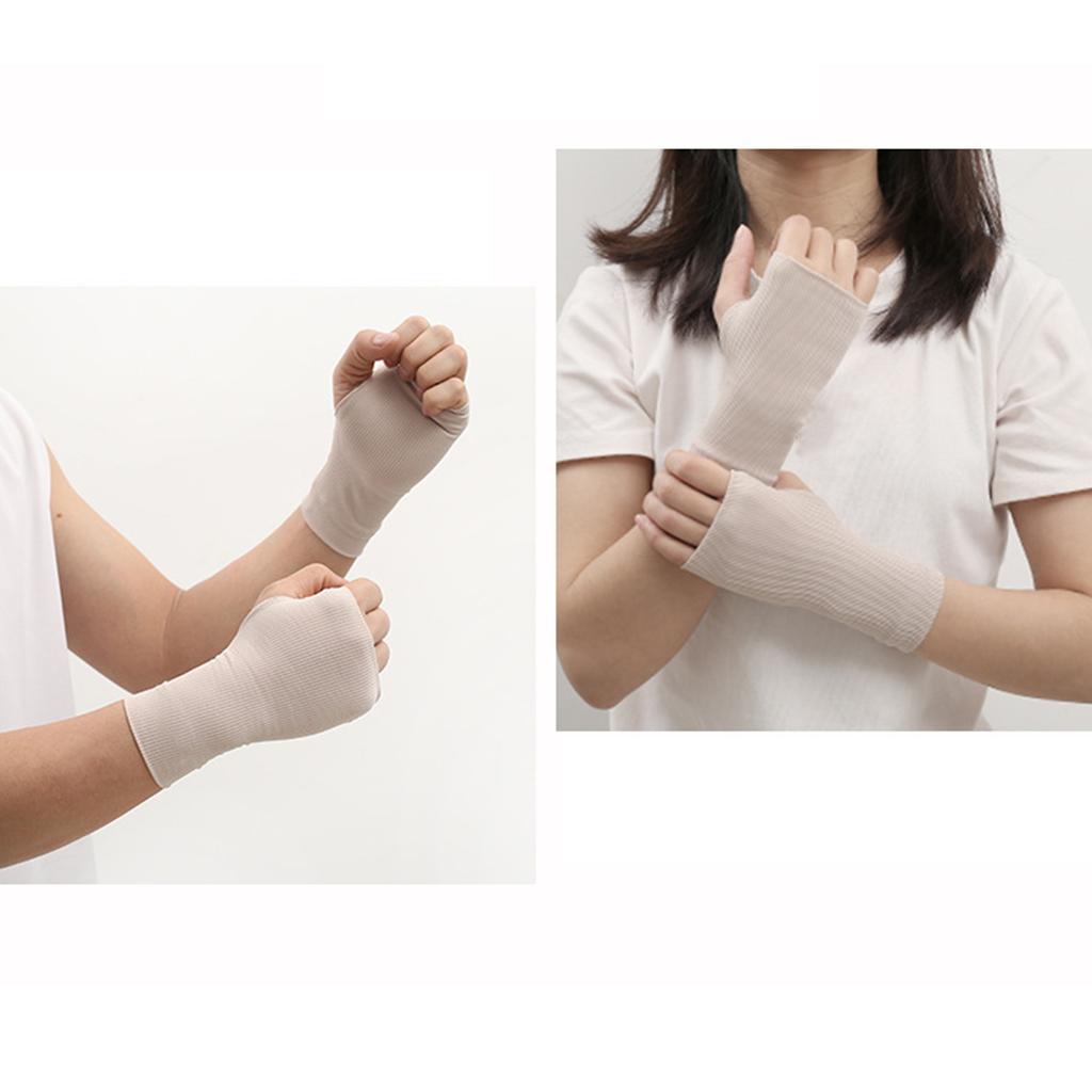 Дышащие тонкие перчатки из ледяного шелка, анти-УФ-перчатки для кусания ногтей, летние солнцезащитные перчатки с половиной пальца