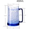 Double Wall Structure Double Wall Beer Mug Clear Transparent Body Beverage Cup  Outdoor Parties