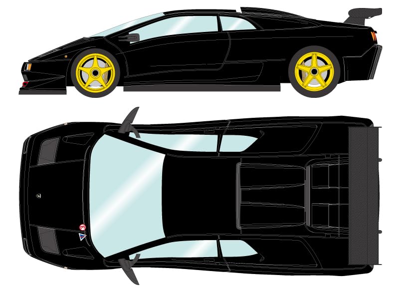 Модель EIDOLON Lamborghini Diablo SVR Racing 1996 Черная Отделка EM785I 1/43