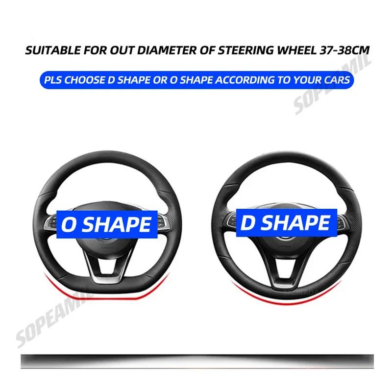 DFRG8 Car Logo Steering Wheel Cover For Porsche Cayenne Panamera Macan Taycan 718 911 997 987 Boxste Automotive Interior Accessories