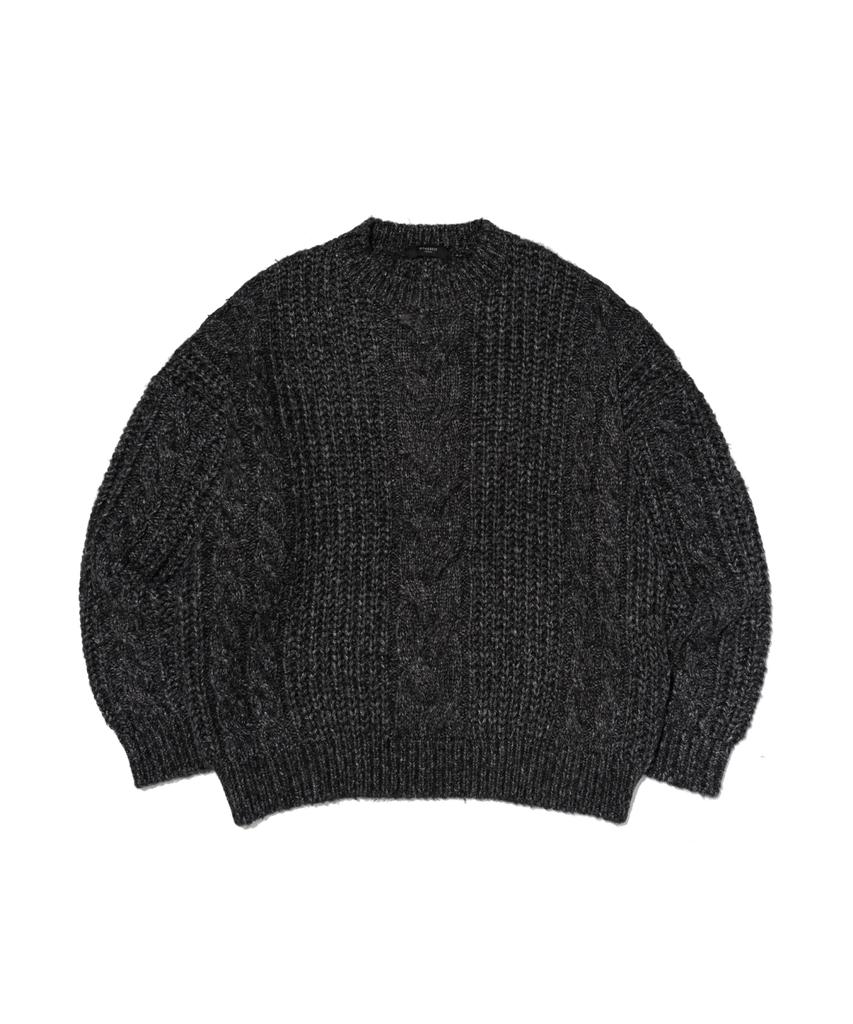 OTHERFITS Cable Pullover Knit (Charcoal)