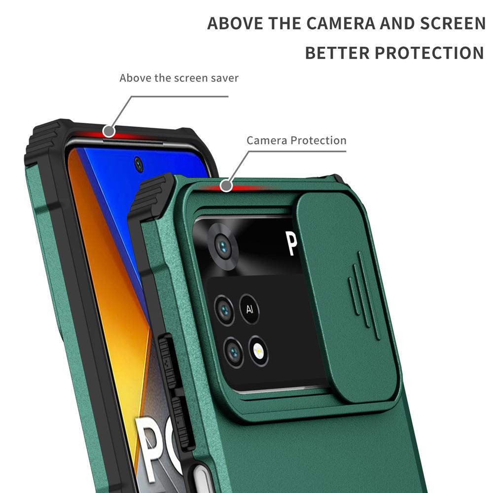 Противоударный чехол для Xiaomi POCO X4 Pro X5 5G M3 M4Pro, защитный чехол для камеры с подставкой, чехол для телефона с подставкой для POCO X3 NFC